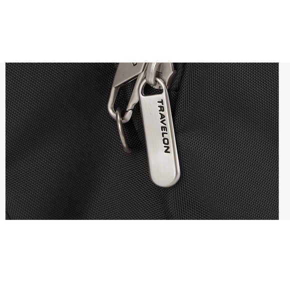 Travelon Anti-theft Classic Crossbody Bucket Bag Grey 14”x11”x4” - Picture 7 of 10